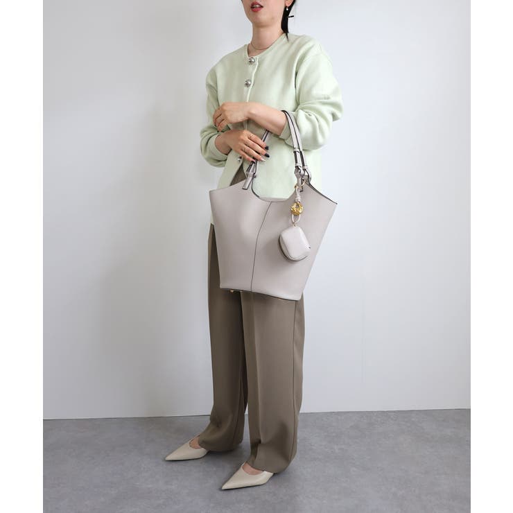 【オールシーズン/A4/通勤通学】チャーム付き バケットトートバッグ | TRYSIL | 詳細画像4 