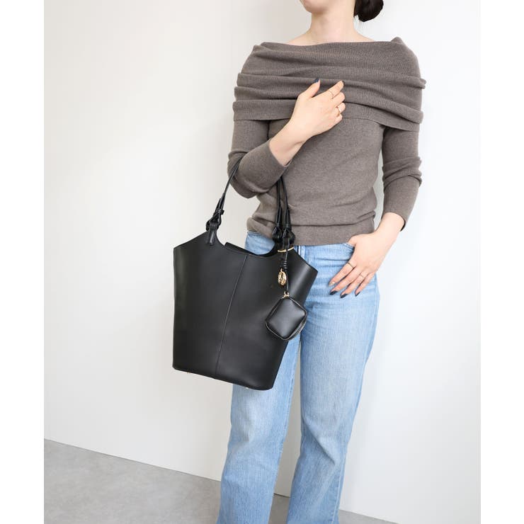 【オールシーズン/A4/通勤通学】チャーム付き バケットトートバッグ | TRYSIL | 詳細画像7 