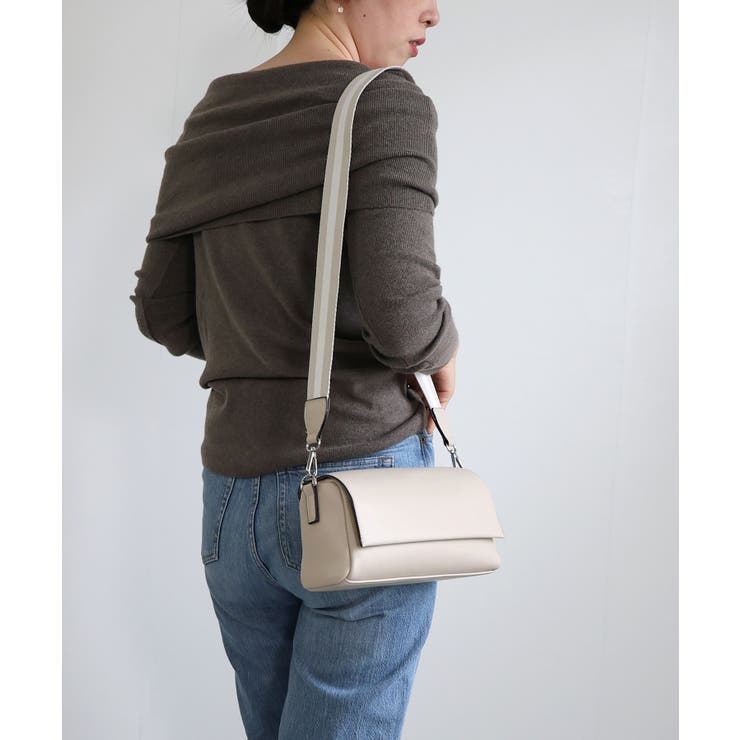 【オールシーズン/デイリー/コンパクト】ラインテープ ショルダーバッグ | TRYSIL | 詳細画像3 