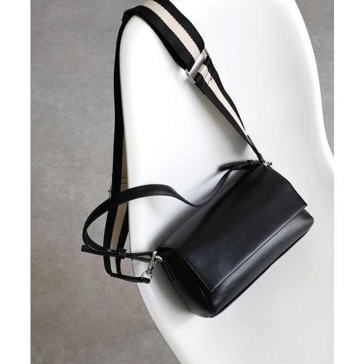 【オールシーズン/デイリー/コンパクト】ラインテープ ショルダーバッグ | TRYSIL | 詳細画像9 