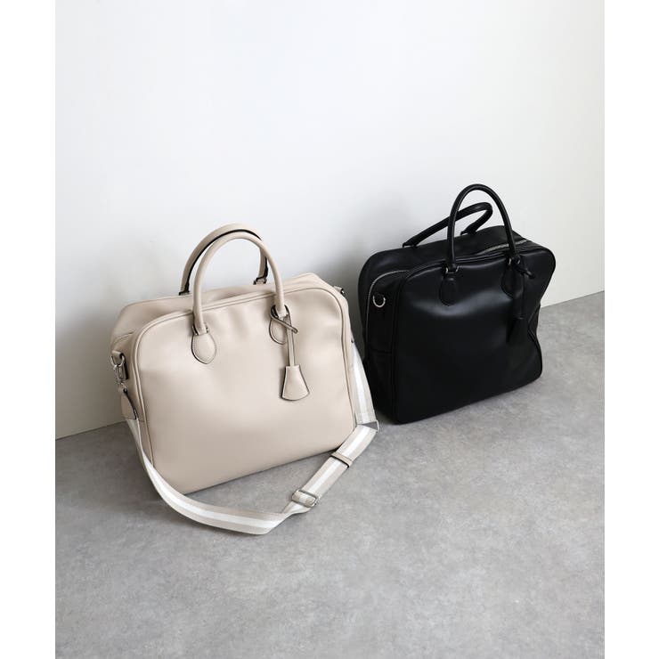 【オールシーズン/旅行/大容量】ラインテープ ビッグボストンバッグ | TRYSIL | 詳細画像11 