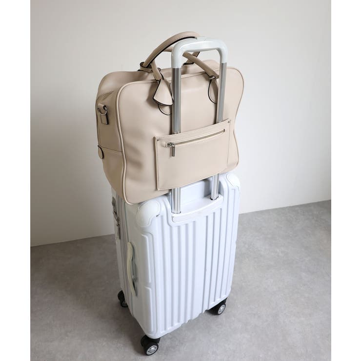 【オールシーズン/旅行/大容量】ラインテープ ビッグボストンバッグ | TRYSIL | 詳細画像5 