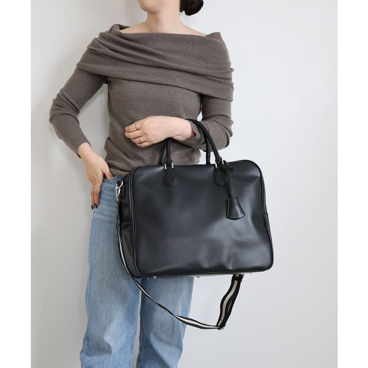 【オールシーズン/旅行/大容量】ラインテープ ビッグボストンバッグ | TRYSIL | 詳細画像8 