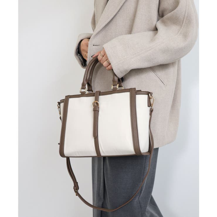 ベルトデザイン2wayスクエアトートバッグ | TRYSIL | 詳細画像5 