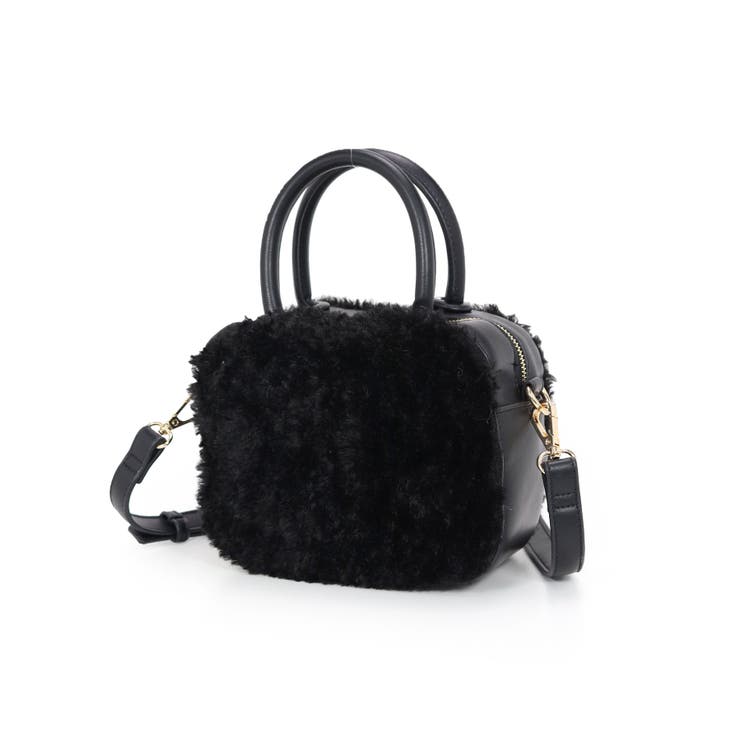 ブラック | ボア2wayスクエアショルダーバッグ | TRYSIL