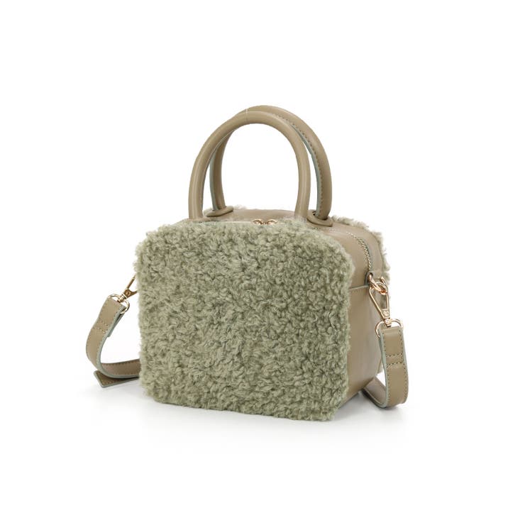 セージグリーン | ボア2wayスクエアショルダーバッグ | TRYSIL