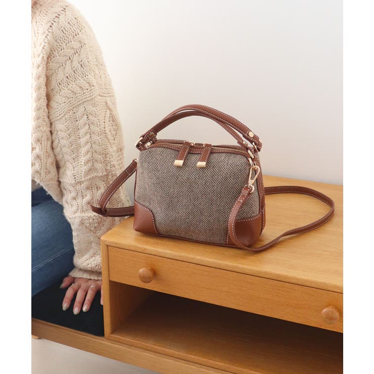 ブラウン | 2wayミニボストンバッグ | TRYSIL