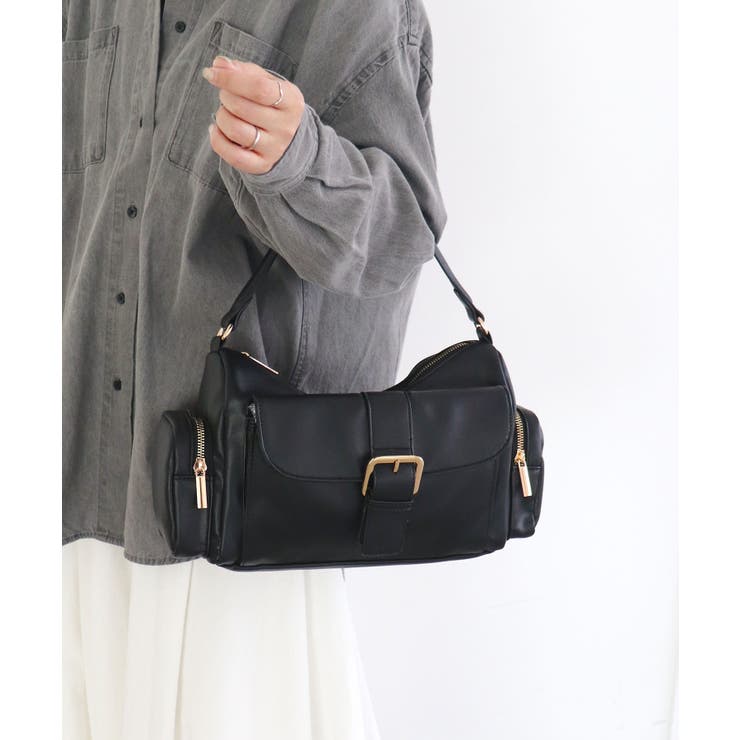 ブラック | アウトポケット2wayショルダーバッグ | TRYSIL