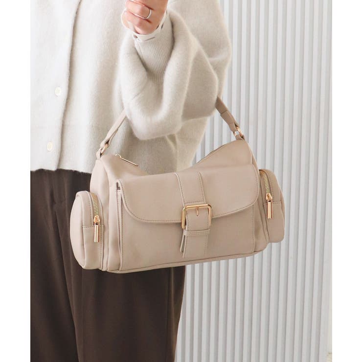 グレージュ | アウトポケット2wayショルダーバッグ | TRYSIL