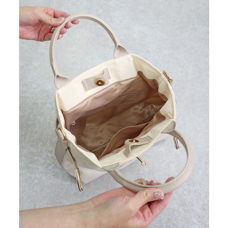 【デイリー/2way/軽量】軽量素材ベルトデザイン2wayトートバッグ | TRYSIL | 詳細画像15 