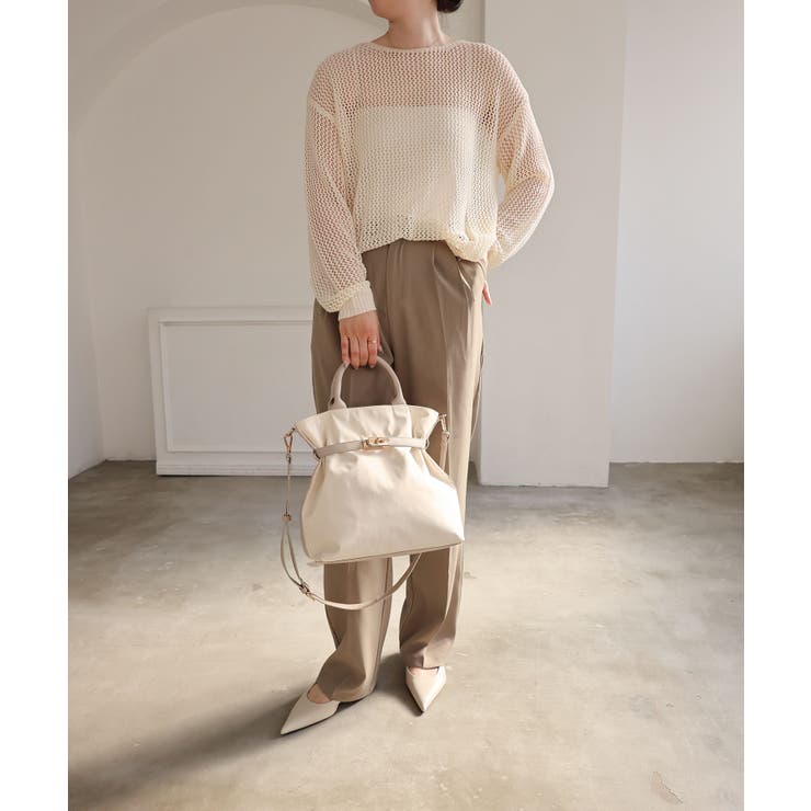 【デイリー/2way/軽量】軽量素材ベルトデザイン2wayトートバッグ | TRYSIL | 詳細画像4 