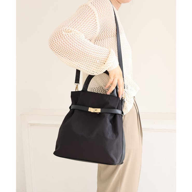 【デイリー/2way/軽量】軽量素材ベルトデザイン2wayトートバッグ | TRYSIL | 詳細画像6 