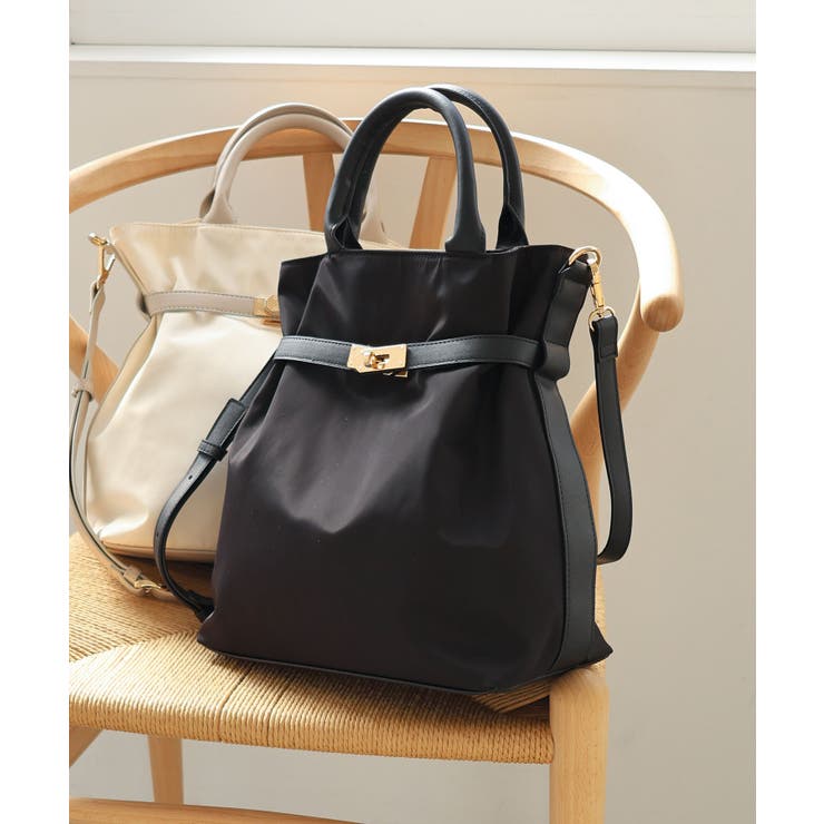 【デイリー/2way/軽量】軽量素材ベルトデザイン2wayトートバッグ | TRYSIL | 詳細画像9 