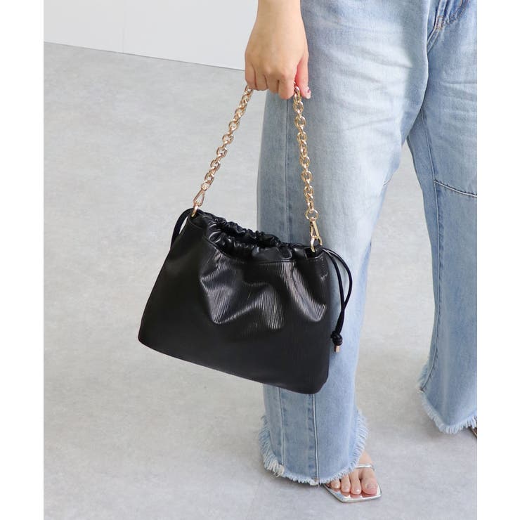 チェーンハンドル巾着ショルダーバッグ | TRYSIL | 詳細画像10 