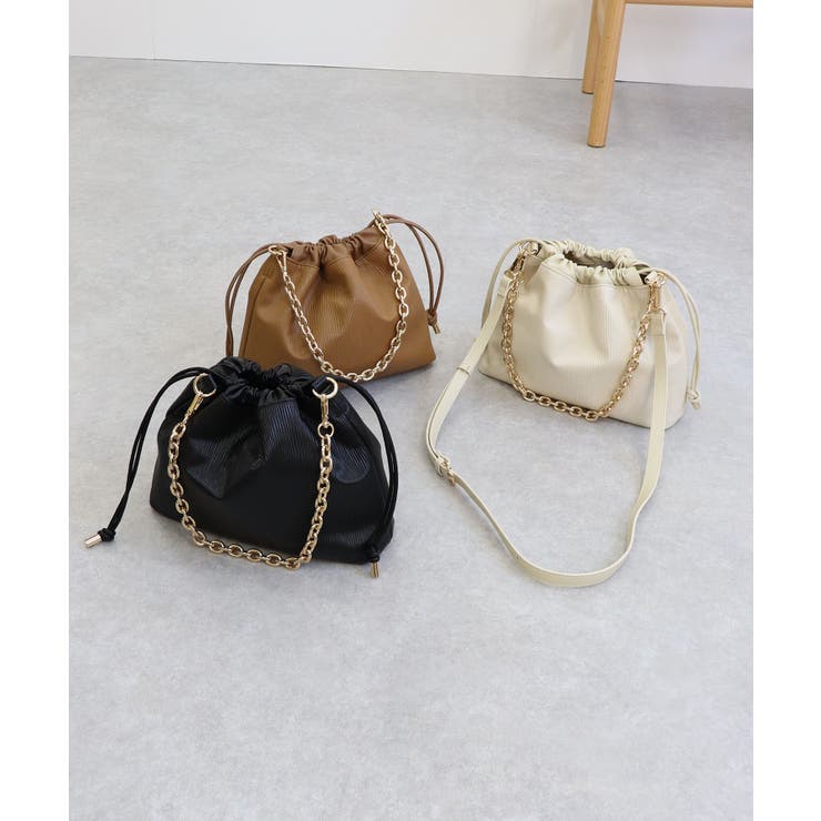 チェーンハンドル巾着ショルダーバッグ | TRYSIL | 詳細画像13 