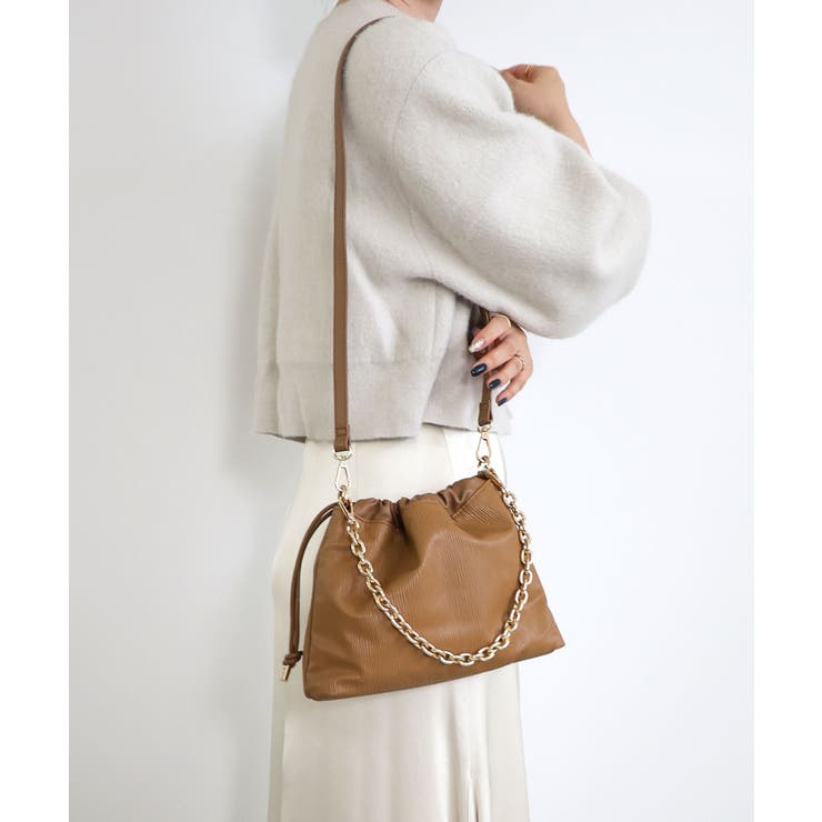 チェーンハンドル巾着ショルダーバッグ | TRYSIL | 詳細画像7 