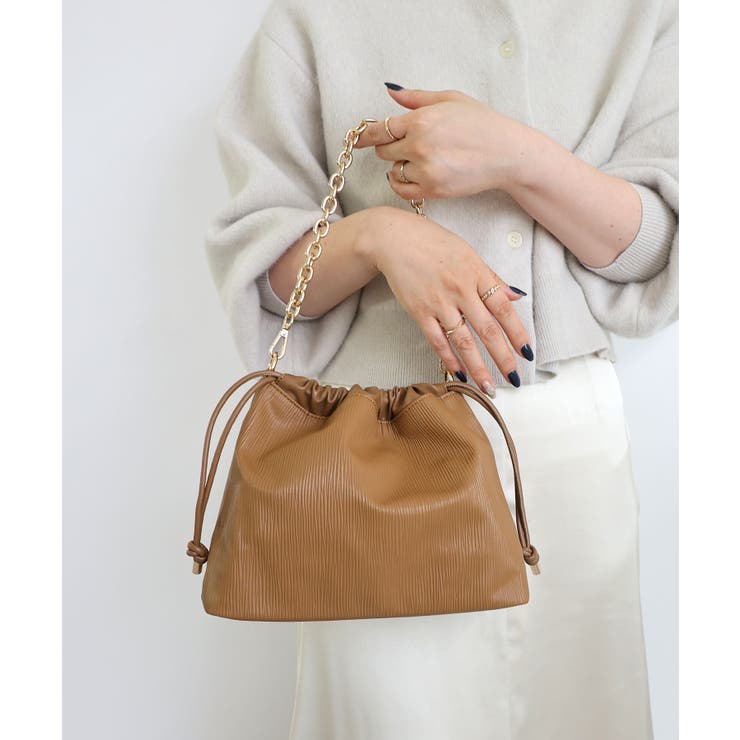 チェーンハンドル巾着ショルダーバッグ | TRYSIL | 詳細画像6 