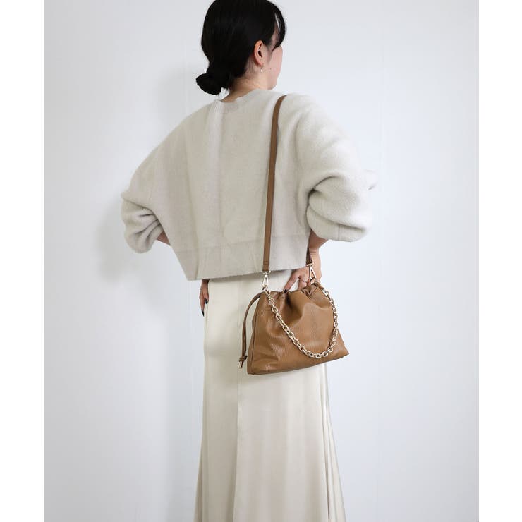 チェーンハンドル巾着ショルダーバッグ | TRYSIL | 詳細画像7 