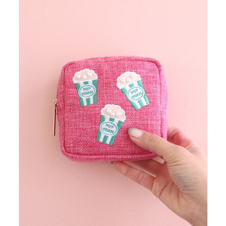 ポップコーン刺繍スクエアポーチ | TRYSIL | 詳細画像2 