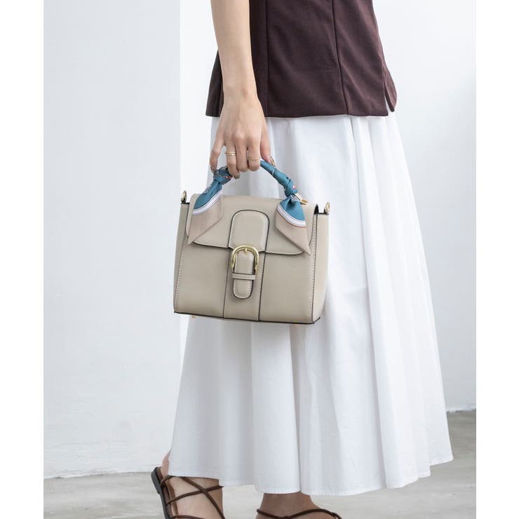 【オールシーズン/オケージョン/2way】スカーフ付き2wayハンドバッグ | TRYSIL | 詳細画像7 