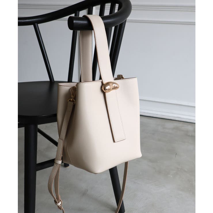 アイボリー | 【オールシーズン ミディアムサイズ 2way】ニュアンスパーツワンハンドルショル… | TRYSIL