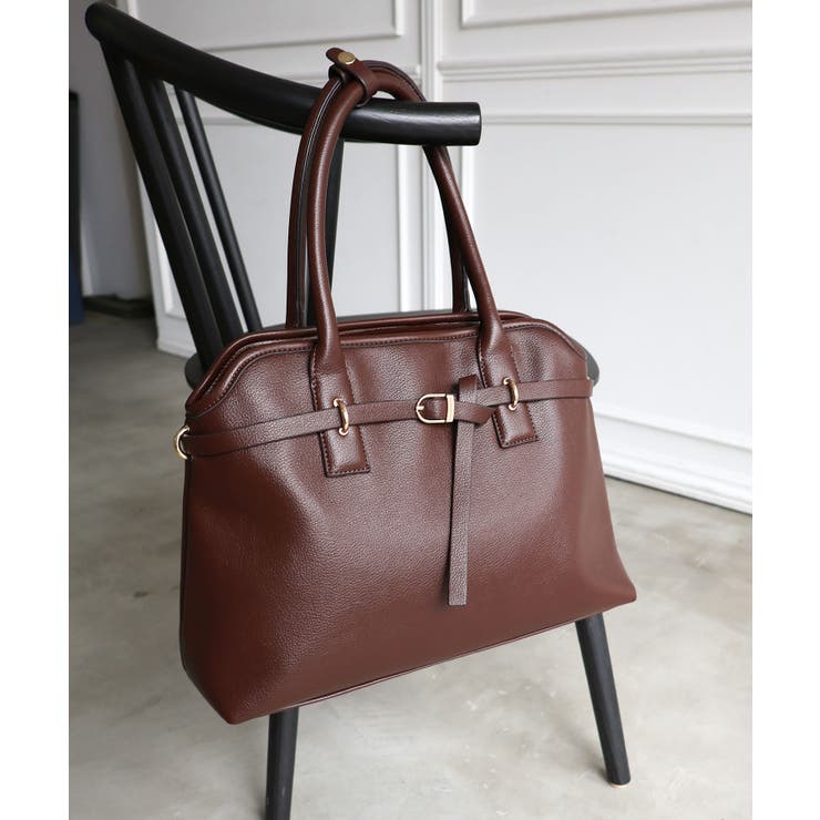 【オールシーズン/A4/通勤通学】ベルトデザイン横型A4トートバッグ | TRYSIL | 詳細画像13 