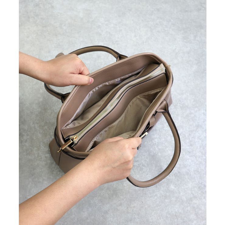 【オールシーズン/A4/通勤通学】ベルトデザイン横型A4トートバッグ | TRYSIL | 詳細画像15 