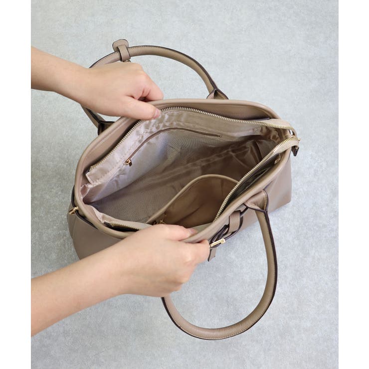 【オールシーズン/A4/通勤通学】ベルトデザイン横型A4トートバッグ | TRYSIL | 詳細画像16 