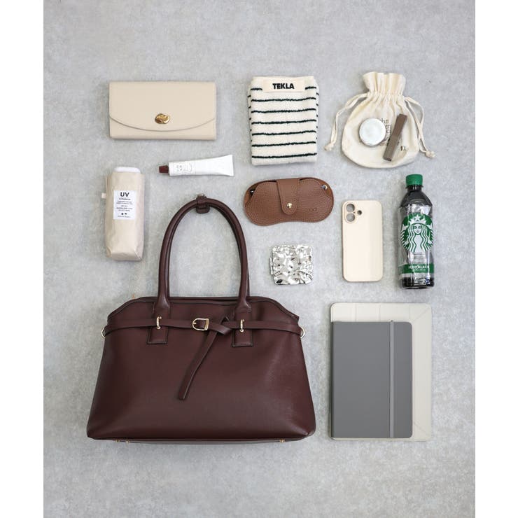 【オールシーズン/A4/通勤通学】ベルトデザイン横型A4トートバッグ | TRYSIL | 詳細画像23 