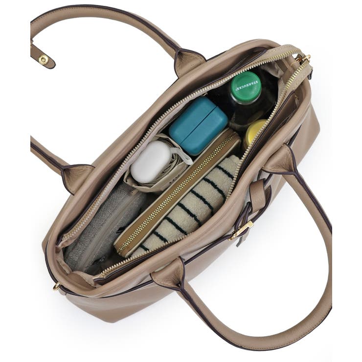 【オールシーズン/A4/通勤通学】ベルトデザイン横型A4トートバッグ | TRYSIL | 詳細画像27 