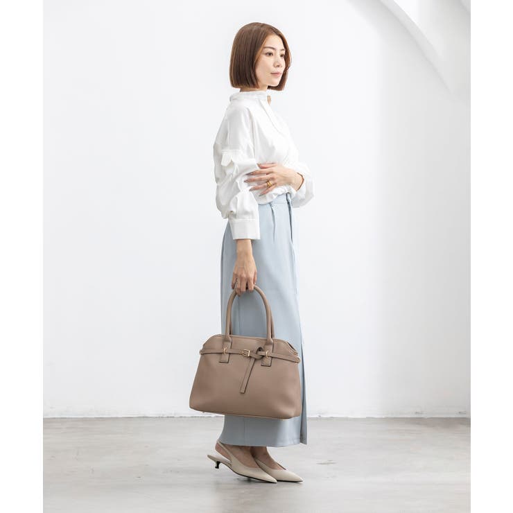【オールシーズン/A4/通勤通学】ベルトデザイン横型A4トートバッグ | TRYSIL | 詳細画像8 