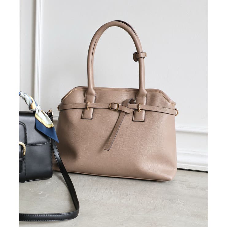 【オールシーズン/A4/通勤通学】ベルトデザイン横型A4トートバッグ | TRYSIL | 詳細画像9 