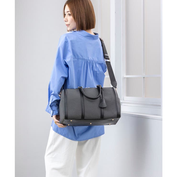 ブラック | 【旅行/大容量/オールシーズン】2wayトラベルボストンバッグ | TRYSIL