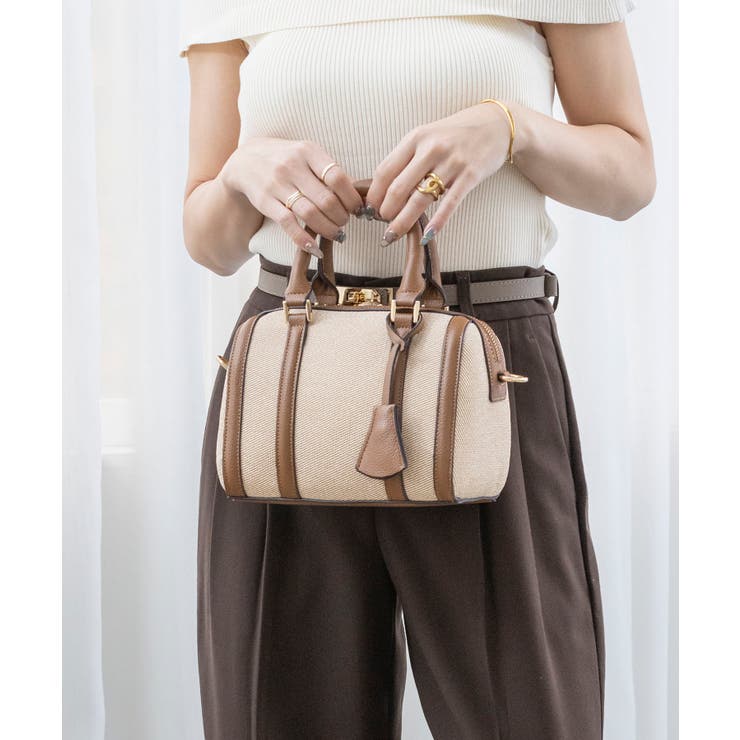 ブラウン | 【オールシーズン/コンパクト/2way】2wayミニボストンバッグ | TRYSIL