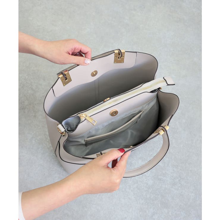 【A4/通勤/お仕事】ダブルポケット縦型A4トートバッグ | TRYSIL | 詳細画像12 