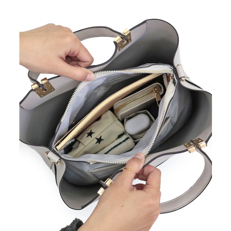 【A4/通勤/お仕事】ダブルポケット縦型A4トートバッグ | TRYSIL | 詳細画像24 