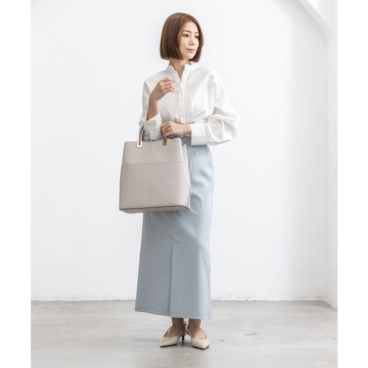 【A4/通勤/お仕事】ダブルポケット縦型A4トートバッグ | TRYSIL | 詳細画像5 