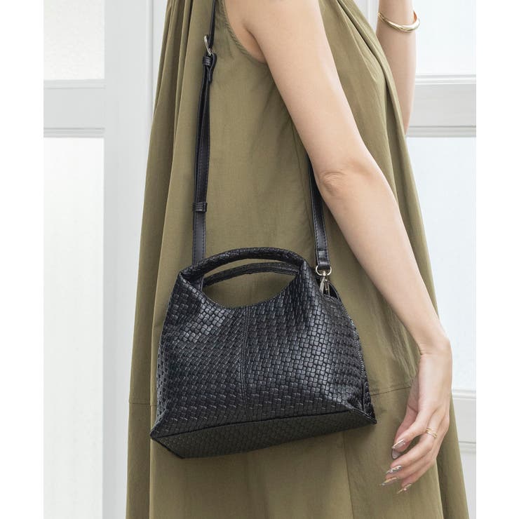 ブラック | 【ミディアムサイズ/デイリー/軽量】あおりポケット2wayトートバッグ | TRYSIL