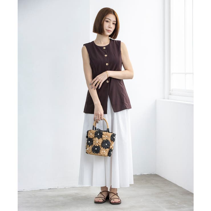 フラワーモチーフトートバッグ | TRYSIL | 詳細画像5 