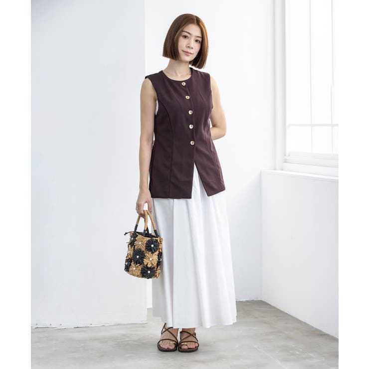 フラワーモチーフトートバッグ | TRYSIL | 詳細画像6 