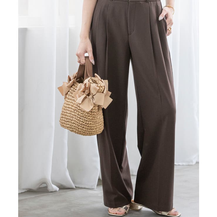 【デイリー/カゴバッグ/ミディアムサイズ】サイドリボンペーパートートバッグ | TRYSIL | 詳細画像10 