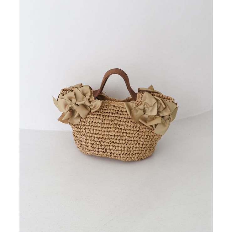 【デイリー/カゴバッグ/ミディアムサイズ】サイドリボンペーパートートバッグ | TRYSIL | 詳細画像12 