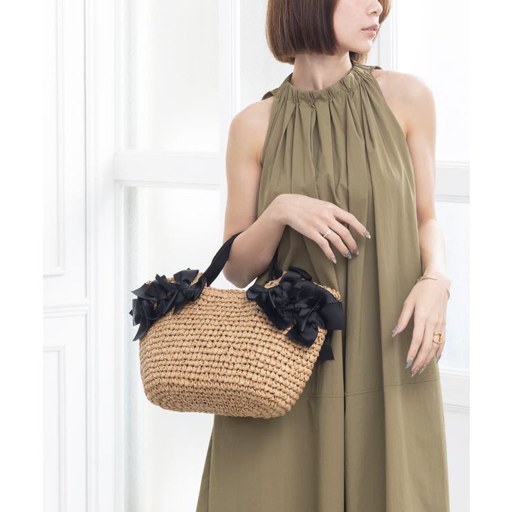 【デイリー/カゴバッグ/ミディアムサイズ】サイドリボンペーパートートバッグ | TRYSIL | 詳細画像3 