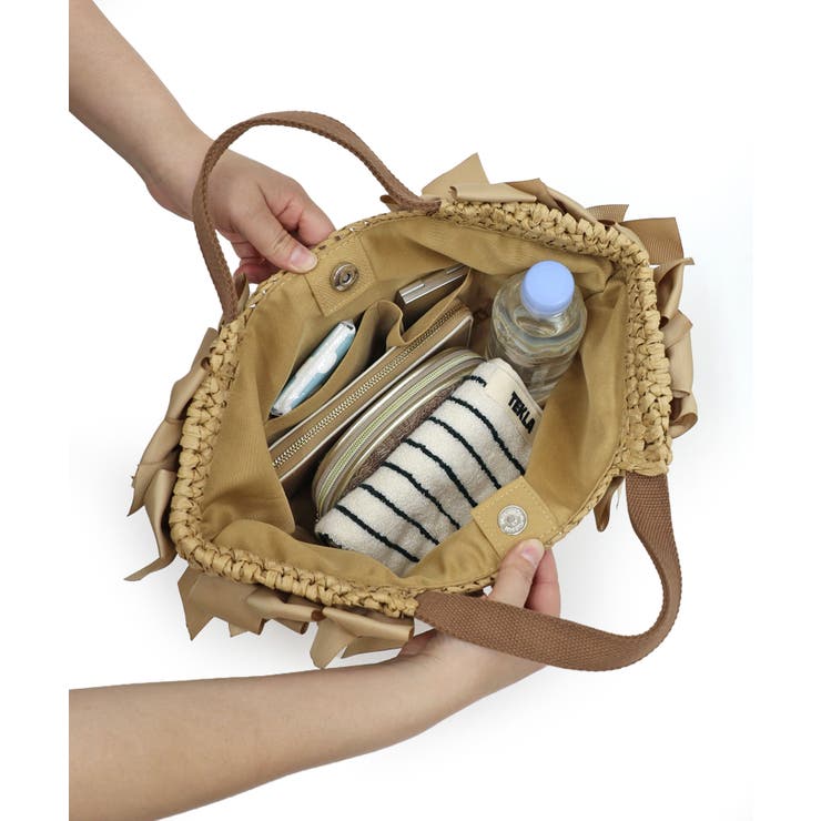 【デイリー/カゴバッグ/ミディアムサイズ】サイドリボンペーパートートバッグ | TRYSIL | 詳細画像26 