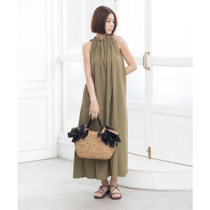 【デイリー/カゴバッグ/ミディアムサイズ】サイドリボンペーパートートバッグ | TRYSIL | 詳細画像6 