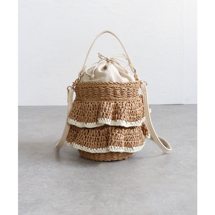 【デイリー/カゴバッグ/コンパクト】フリル2wayかごバッグ | TRYSIL | 詳細画像13 