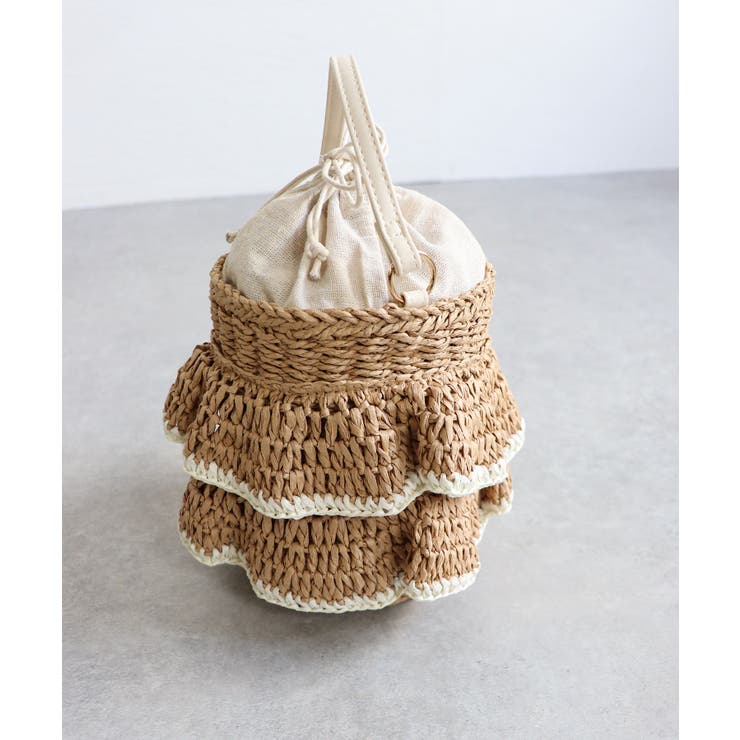 【デイリー/カゴバッグ/コンパクト】フリル2wayかごバッグ | TRYSIL | 詳細画像17 