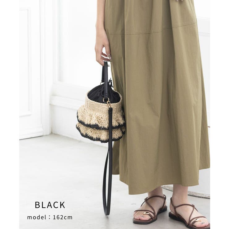 【デイリー/カゴバッグ/コンパクト】フリル2wayかごバッグ | TRYSIL | 詳細画像5 