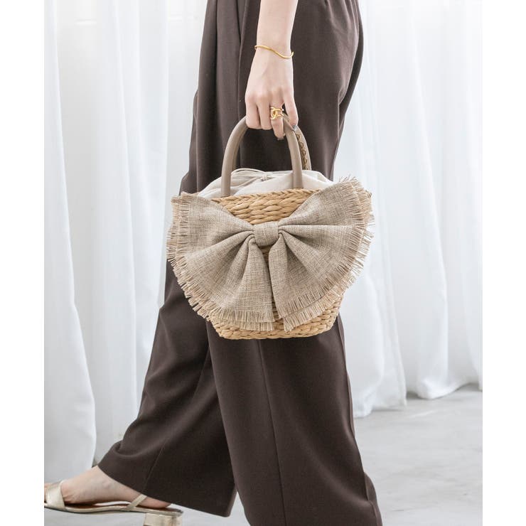 【デイリー/カゴバッグ/ミディアムサイズ】リボンかごバッグ | TRYSIL | 詳細画像10 