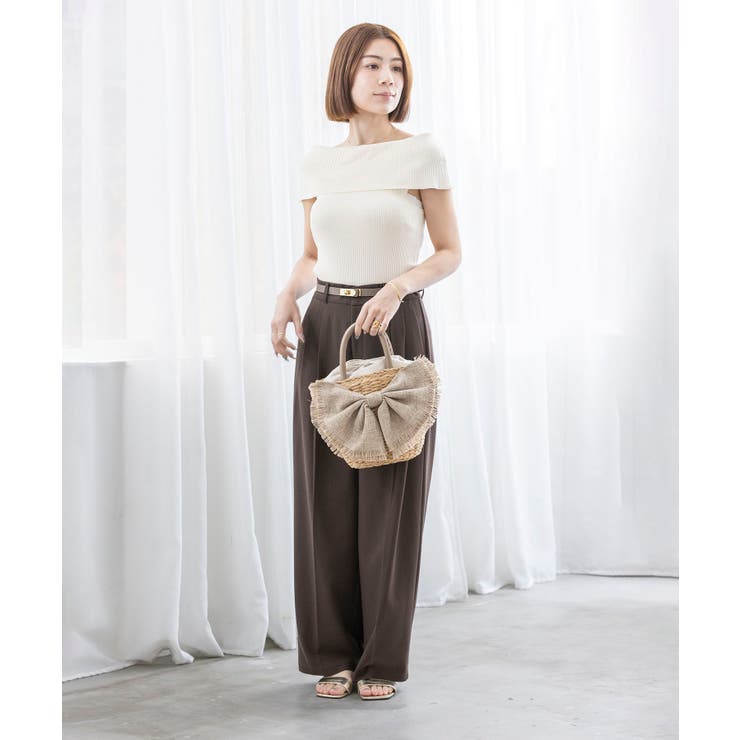 【デイリー/カゴバッグ/ミディアムサイズ】リボンかごバッグ | TRYSIL | 詳細画像12 